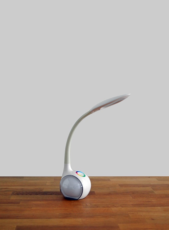 led bureaulamp wit dimbaar en rbg multicolor voet